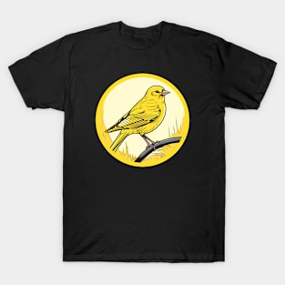 canary bird on a branch T-Shirt